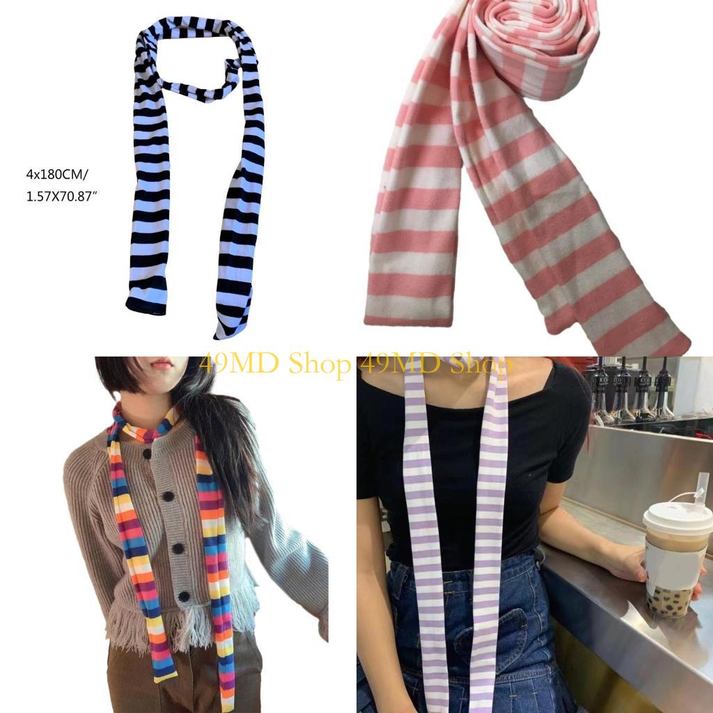 Outdoor Camping Shop - 49MD Stripe Pattern Scarf for Women