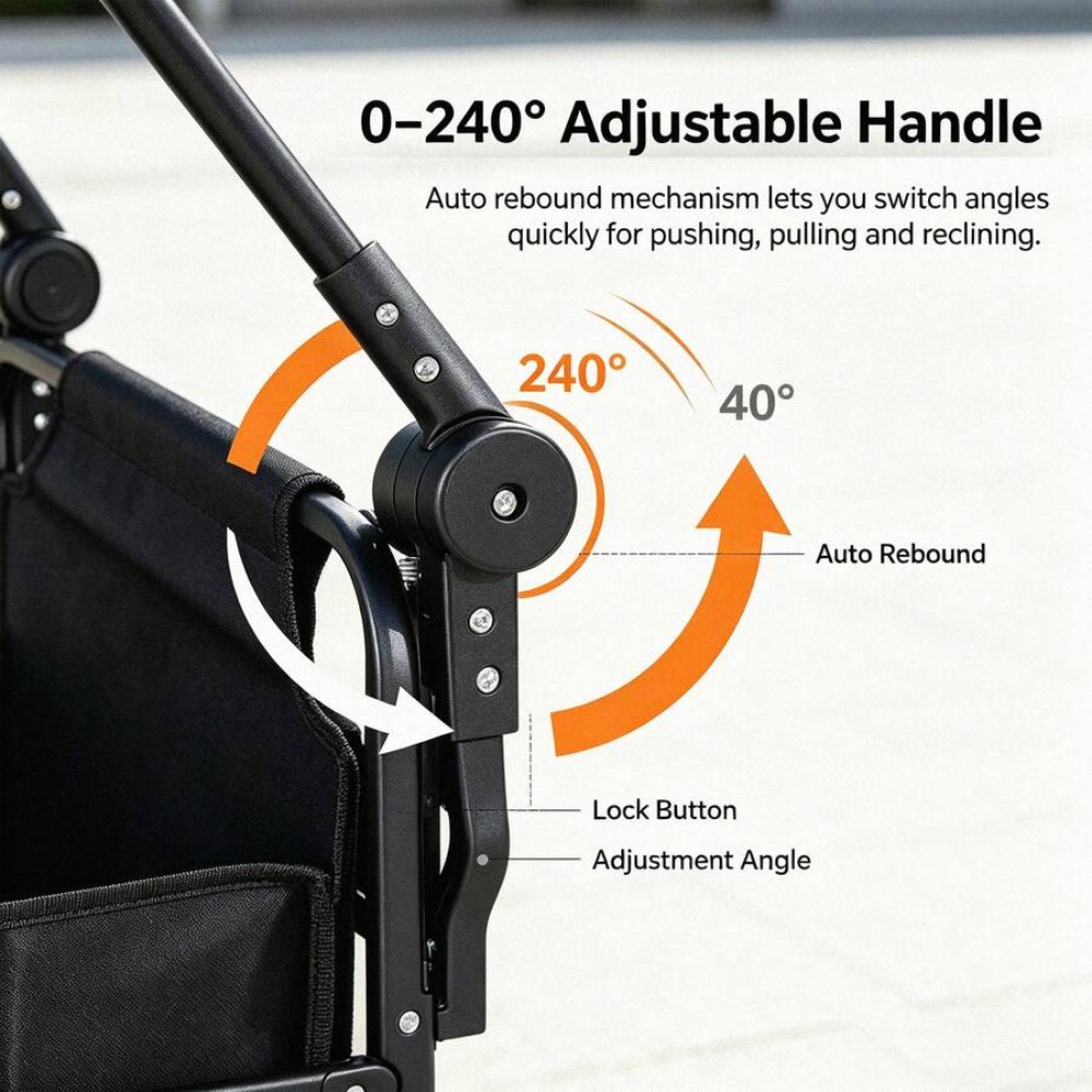 3-In-1 Seat Wagon Cart with Cu - огляд і ціна Outdoor Camping Shop
