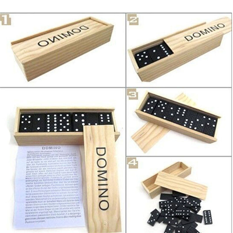 28pcs/Set Wooden Domino Board  - огляд і ціна Outdoor Camping Toys