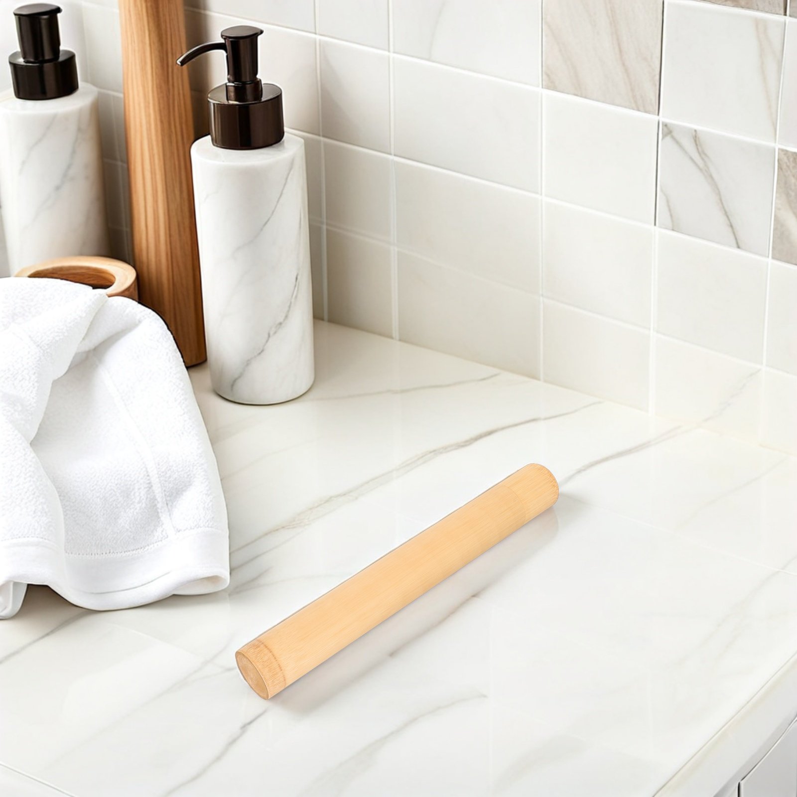 4Pcs Bamboo Toothbrush Holder  - огляд і ціна Outdoor Camping Bathroom