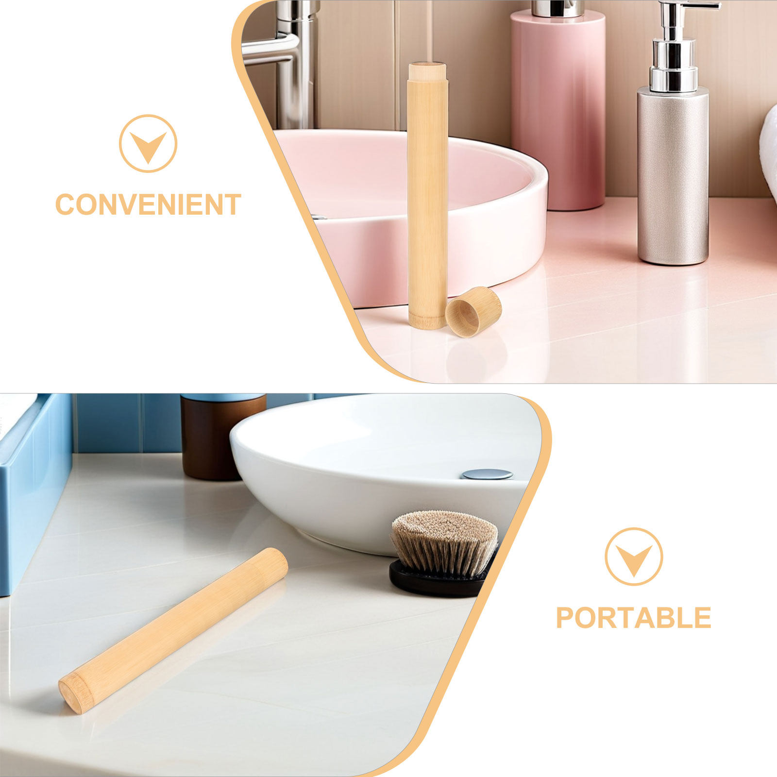 4Pcs Bamboo Toothbrush Holder  - огляд і ціна Outdoor Camping Bathroom