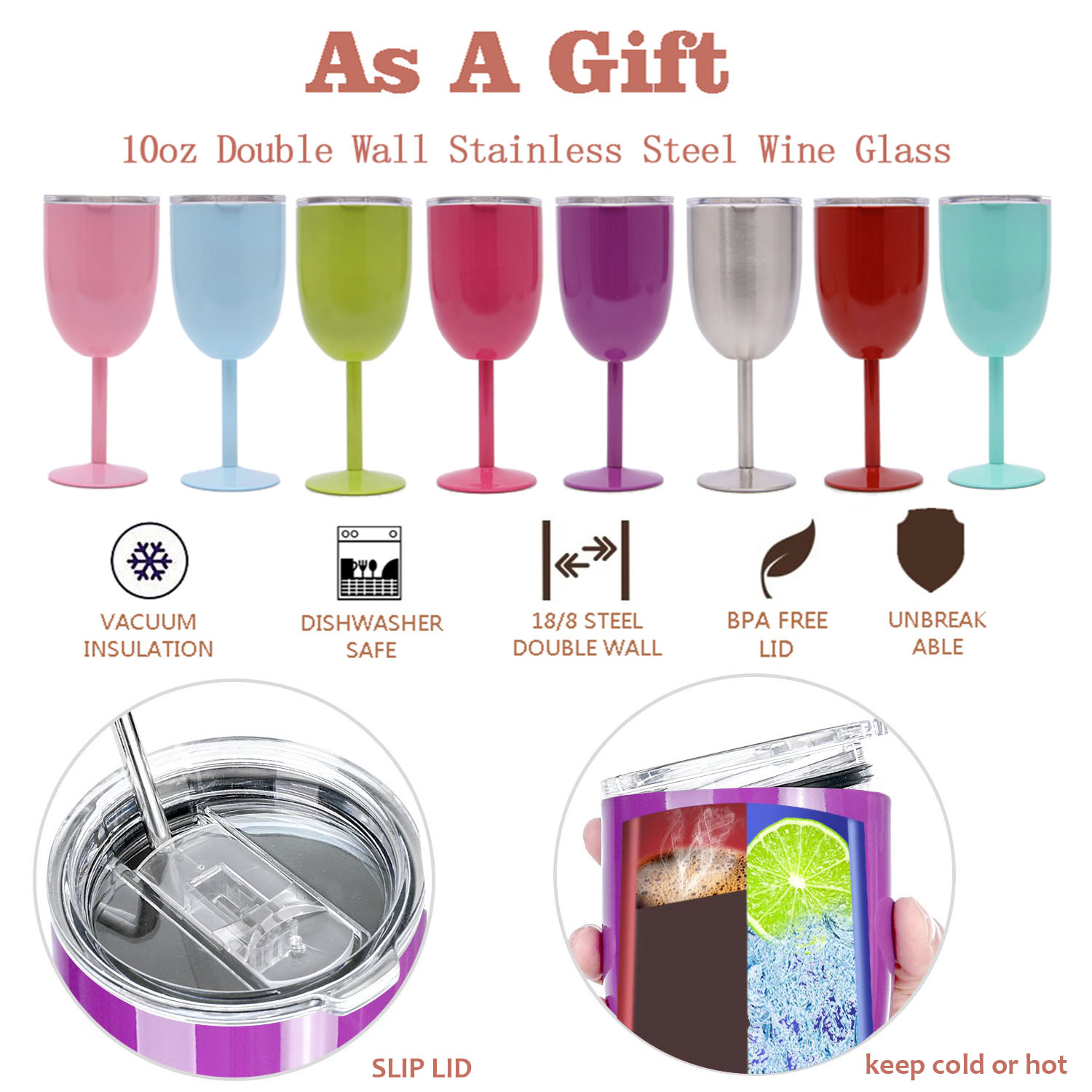 Custom Stainless Steel Wine Gl - огляд і ціна Outdoor Camping Direct