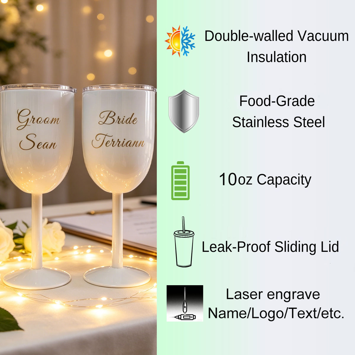 Custom Stainless Steel Wine Gl - огляд і ціна Outdoor Camping Direct