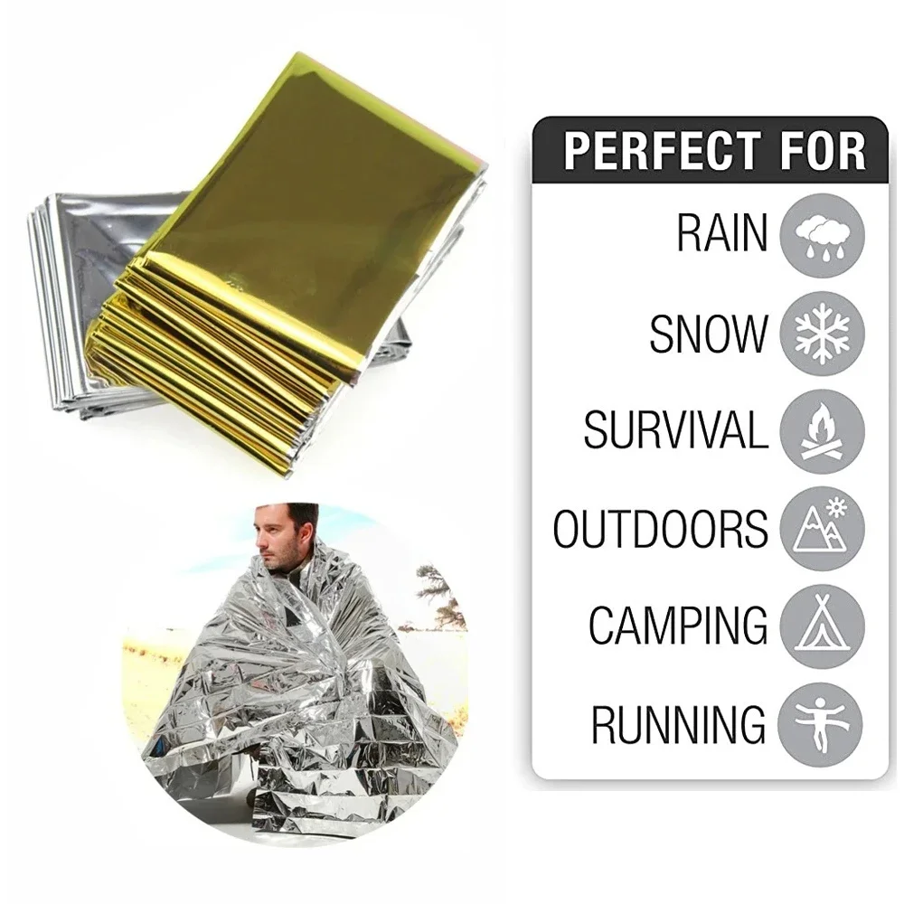 5Pcs Emergency Thermal Blanket - огляд і ціна Outdoor Camping Rug Waterproof
