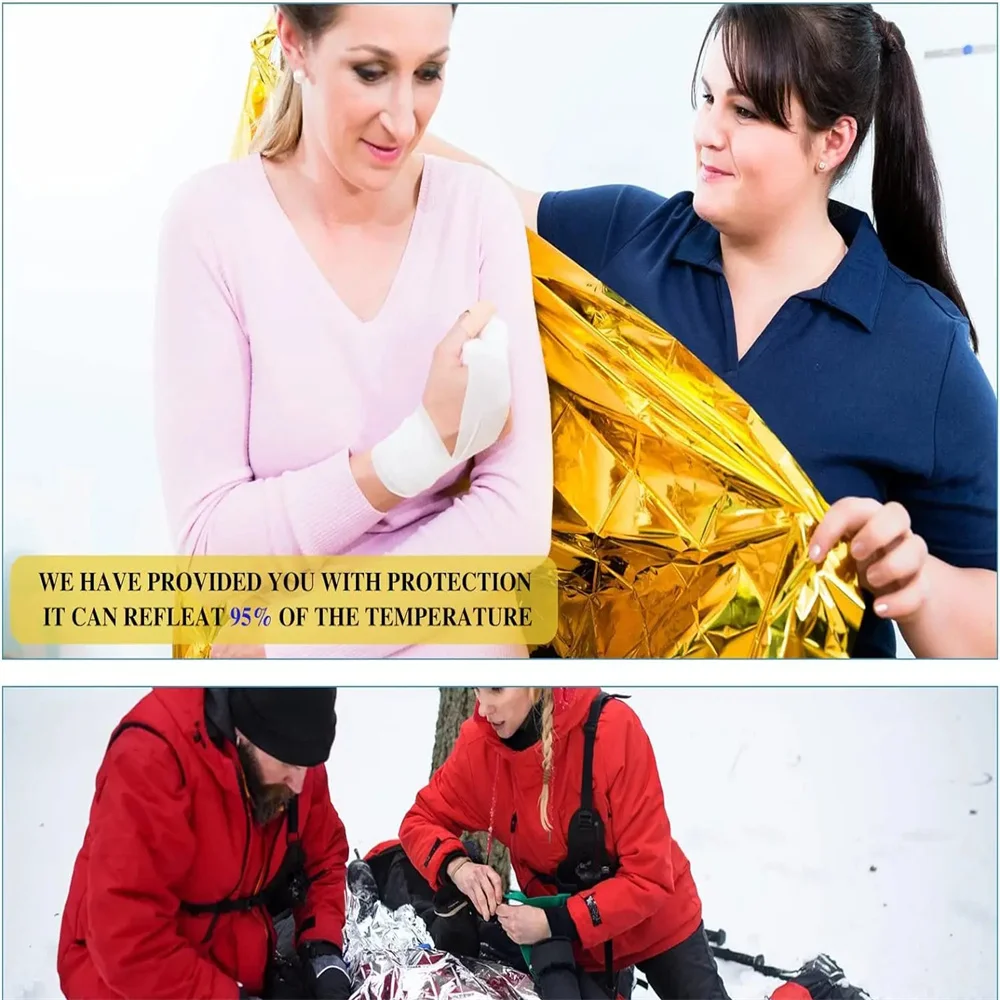 5Pcs Emergency Thermal Blanket - огляд і ціна Outdoor Camping Rug Waterproof