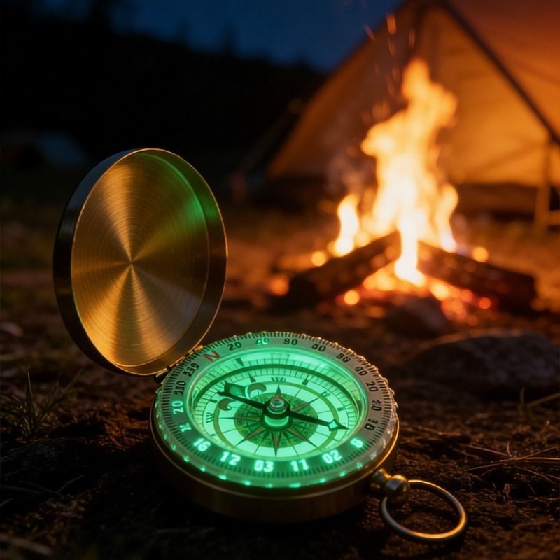 50mm Brass Pocket Compass Lumi - огляд і ціна Outdoor Camping Direct