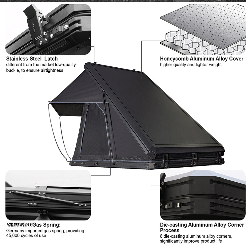 Hard Aluminum Rooftop Tent wit - огляд і ціна Outdoor Camping Van Tent