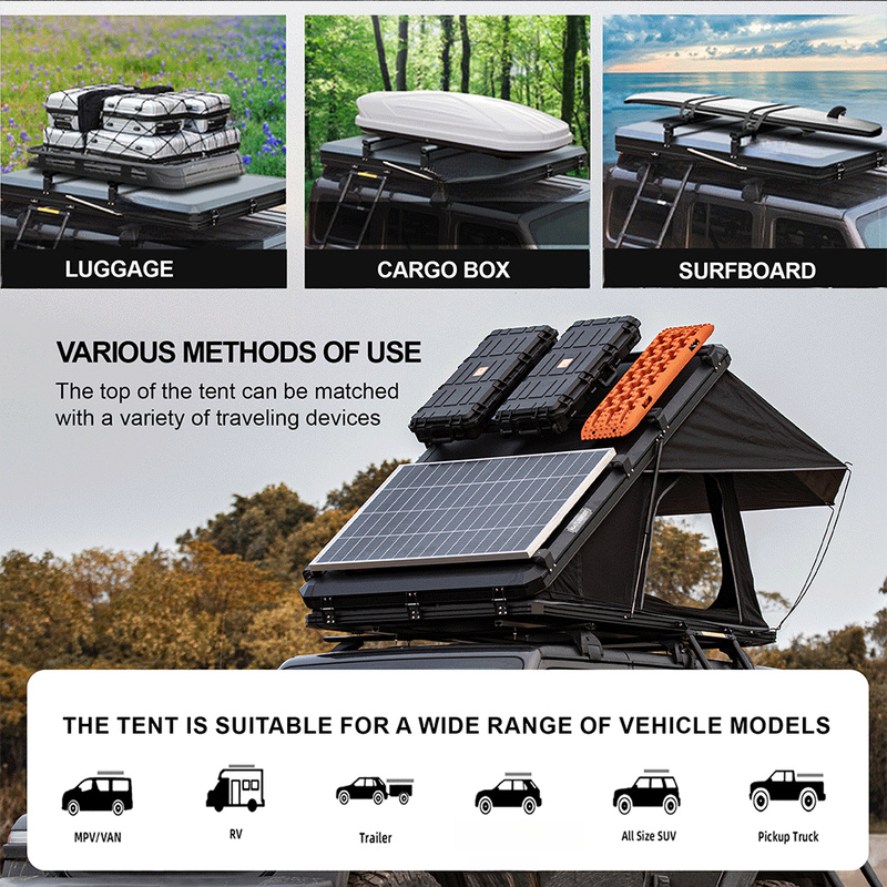 Hard Aluminum Rooftop Tent wit - огляд і ціна Outdoor Camping Van Tent