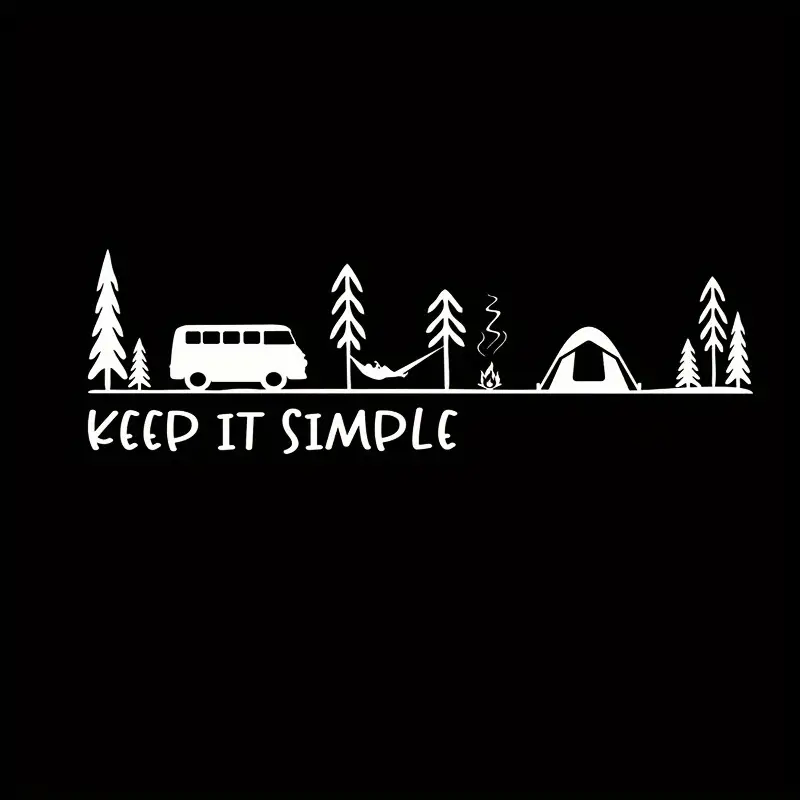 Minimalist Camping Scene Vinyl - огляд і ціна Outdoor Camping Logo